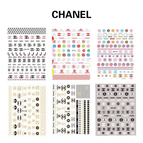 sticker unghie chanel|Chanel mini stickers.